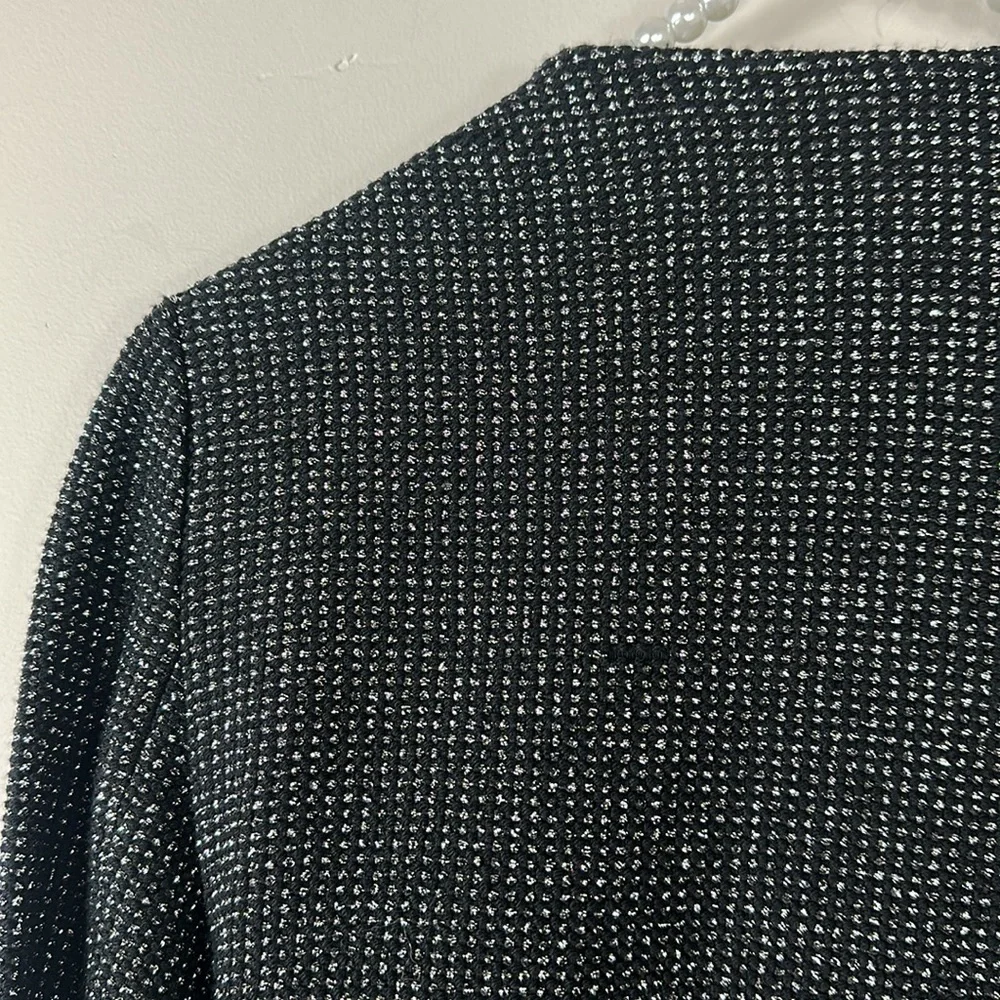 Veronica Beard Black & Silver Ruched Metallic Ira Dress 2 - Picture 11 of 16